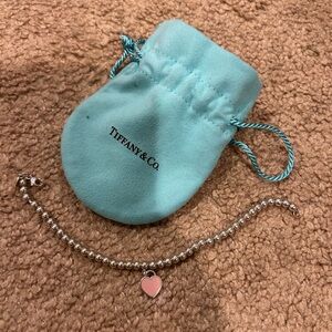 Return to Tiffany Pink Heart Tag Bead Bracelet
